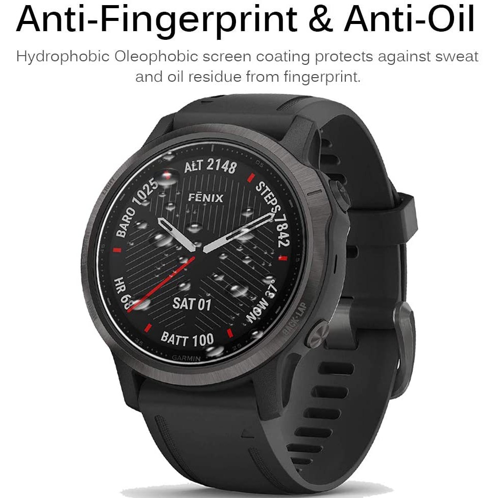 Anti Gores Garmin Fenix 6s / 6s Pro / 6s Sapphire - Tempered Glass Kaca 9H