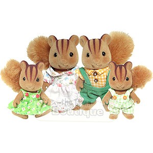 SYLVANIAN FAMILIES ORIGINAL 3102 - SQUIRREL FAMILY (RARE)