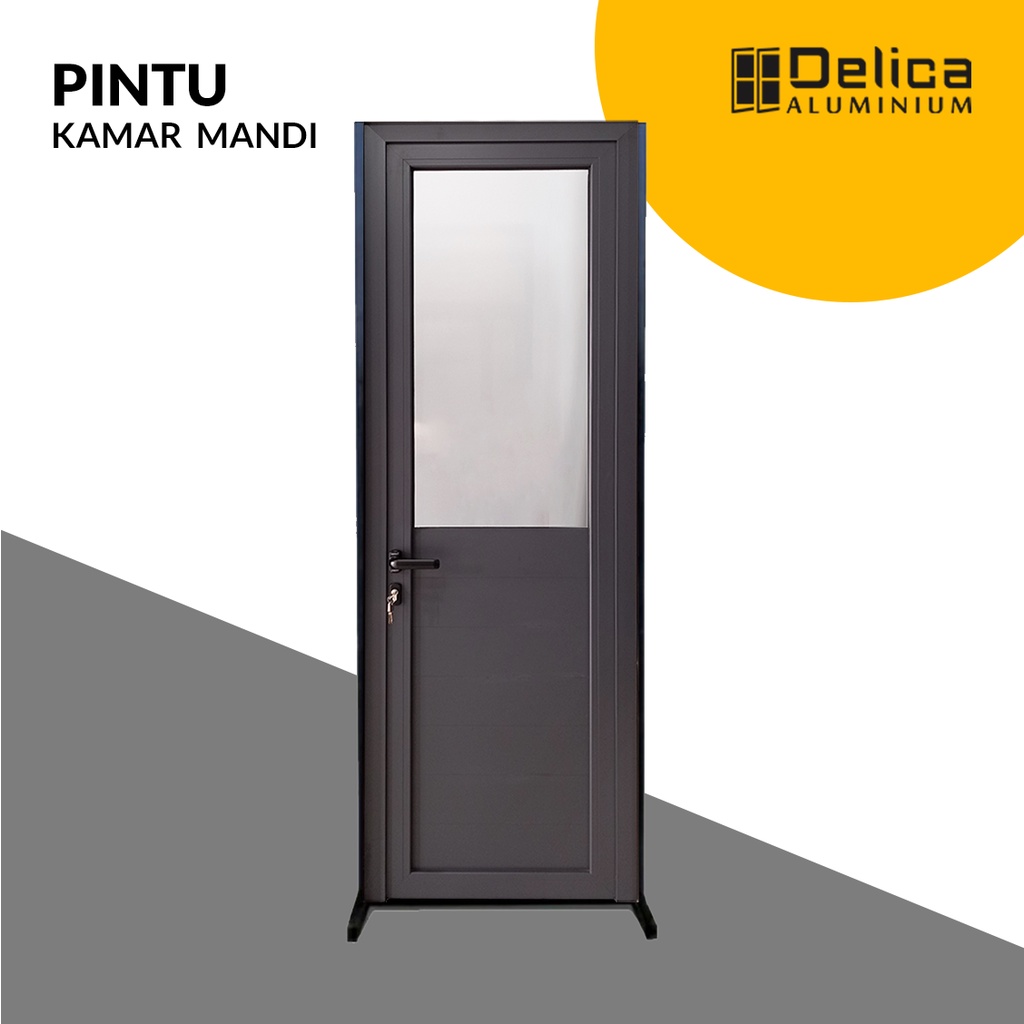 DELICA Aluminium Pintu Kamar Mandi ( Panel + Kaca ) - Series 30
