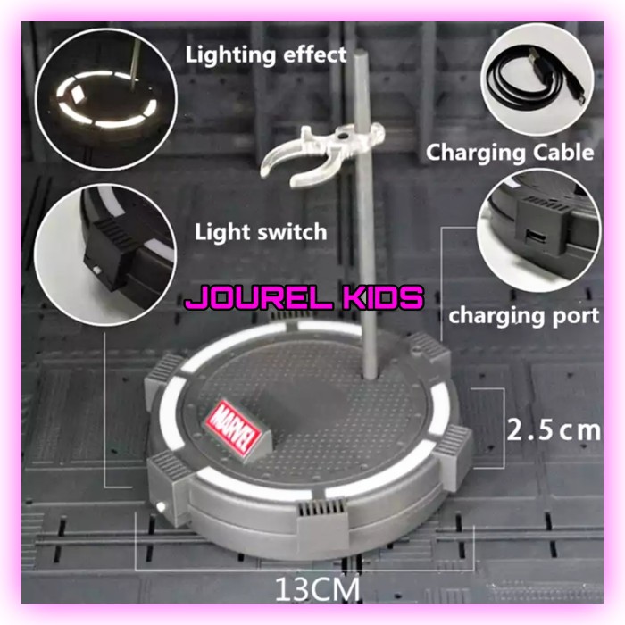 JK -  Stand base Shf Figure Marvel led light with cable charger