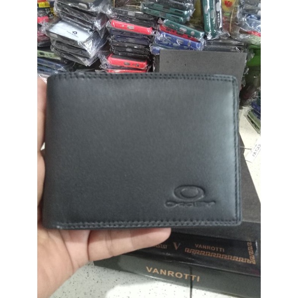 Dompet Kulit Asli Dompet Lipat Kulit Pria Oakley 3 Dimensi 100% Kulit Asli