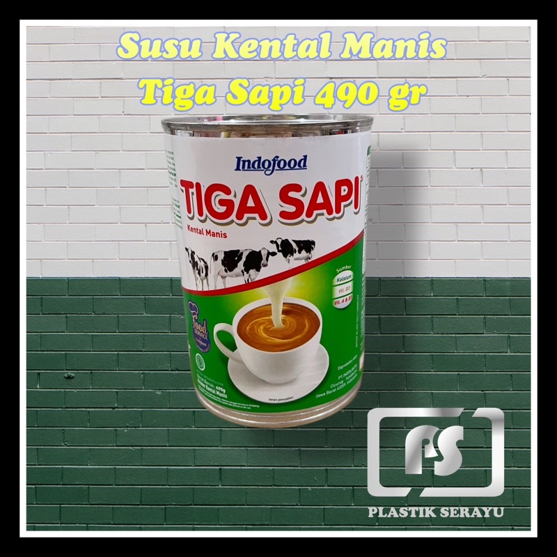 

Susu Kental Manis cap tiga sapi 490 gr / SKM kaleng 3 sapi 490gr indofood