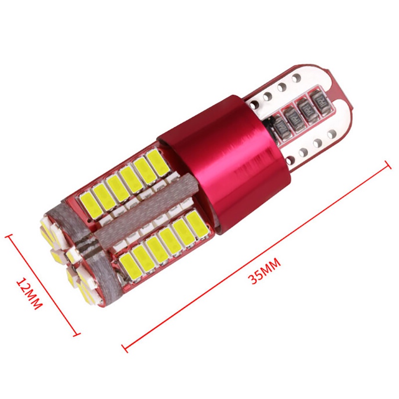 2pcs Lampu LED T10 57SMD 3014 Canbus Untuk Penanda Parkir Mobil