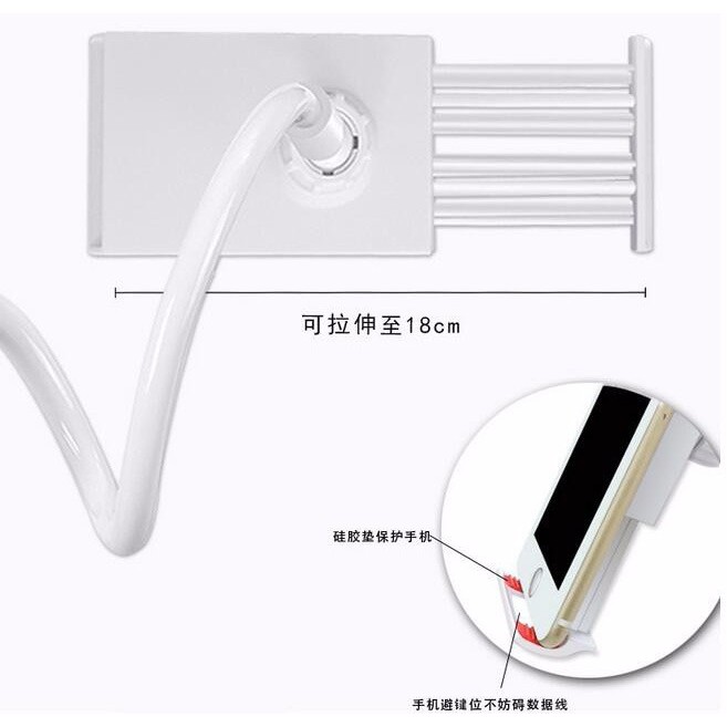 Lazypod Penjepit Smartphone 360 Derajat Arm Universal Tablet PC Holder dengan Klip , Stand handphone