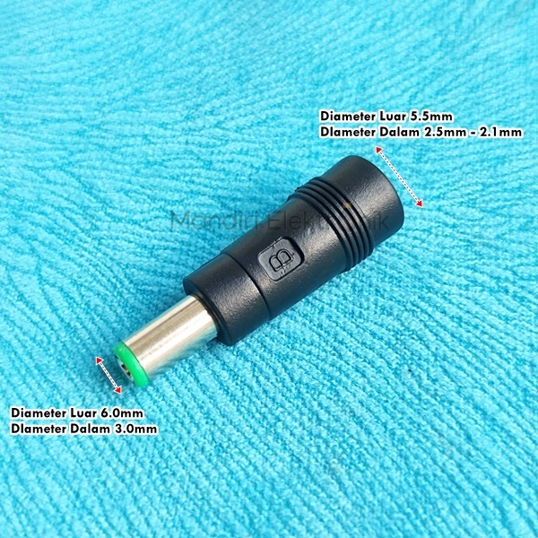 Sambungan Jack DC Converter Jack DC 6.0mm x 4.5mm 3mm - Konektor Adaptor Lubang Kecil ke Besar