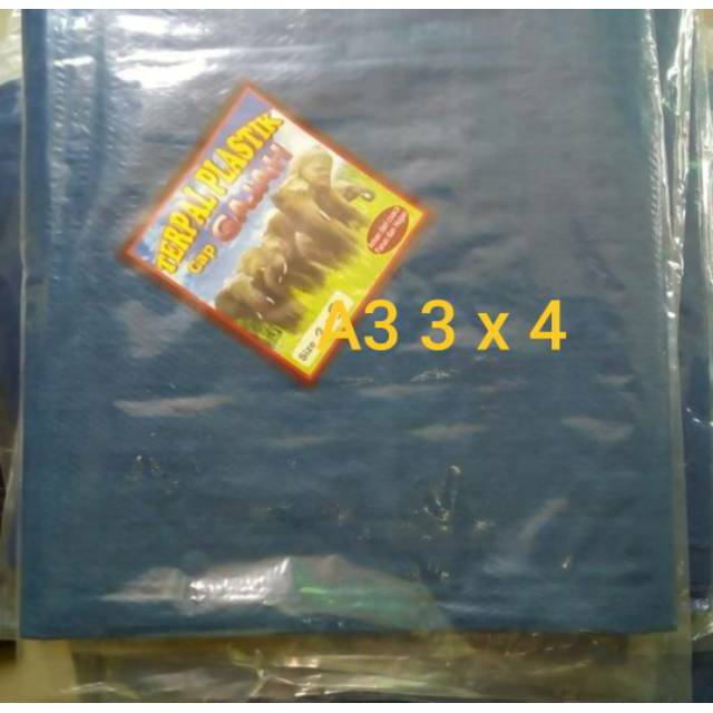 TERPAL A3 - 3 x 4 /TERPAL KOLAM TERPAL JADI PLASTIK / TENDA BIRU JADI