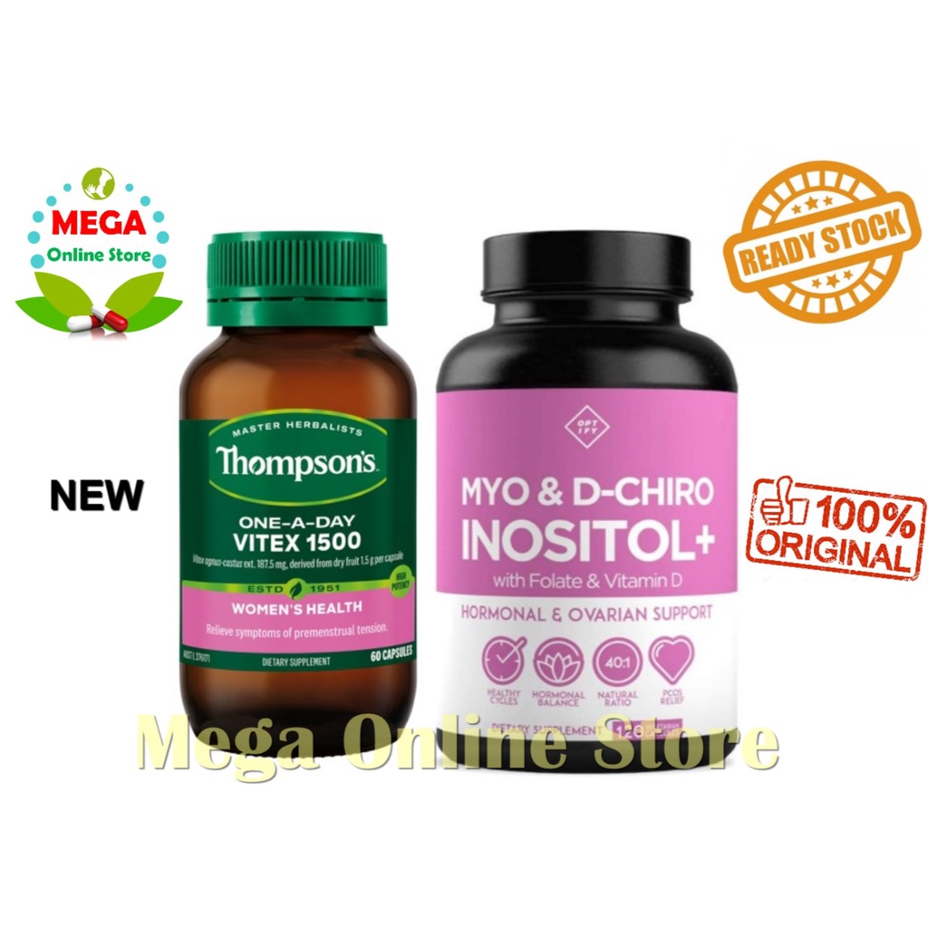 Paket PCOS Vitex 1500 + Optify Premium Myo &amp; D-Chiro Inositol