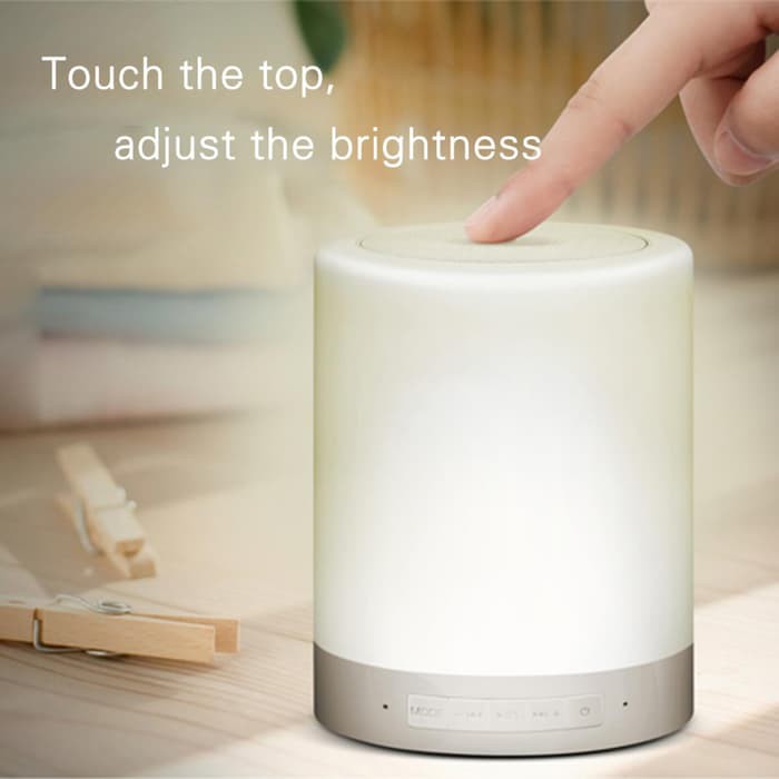 Smart Touch Portable Lamp with Bluetooth Speaker   Speaker Lamp White
