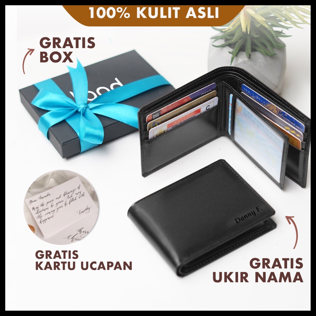 DOMPET AZURE KULIT ASLI PRIA ORIGINAL 100% AZURE WALLET - GRATIS UKIR NAMA