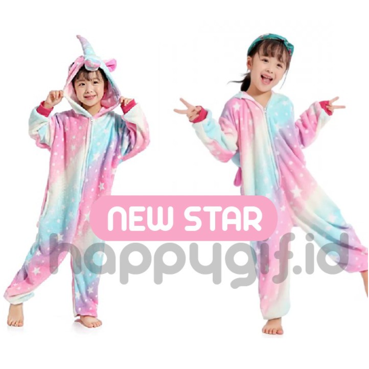 BAJU KOSTUM ONESIE PIYAMA ANAK UNIK KID UNICORN 2