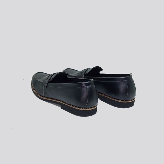 LOAFERS BIG SIZE | Sepatu Pantofel Pria Ukuran Besar Jumbo |Kulit Hitam| Sapatu Formal Casual Sekolah Kuliah Kerja Kantor