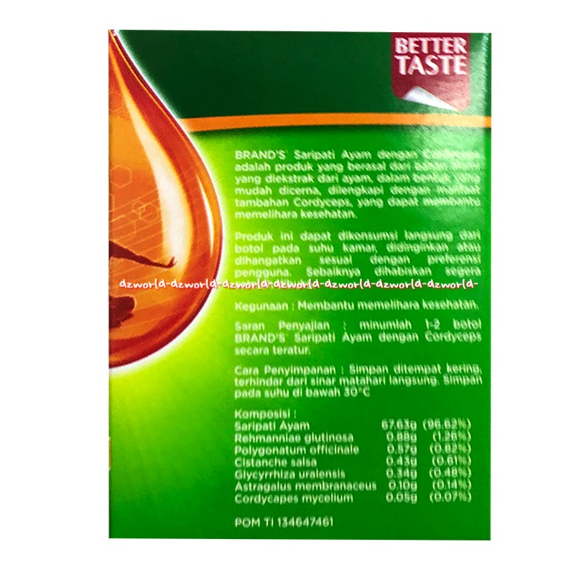 Brands Essence of Chicken Cordyceps 70gr Cholesterol Suplemen Kesehatan