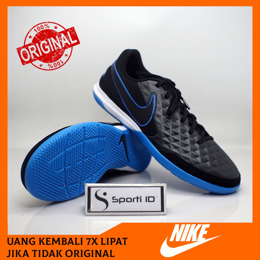Sepatu Futsal Nike Tiempo Legend 8 Academy IC Black/Blue