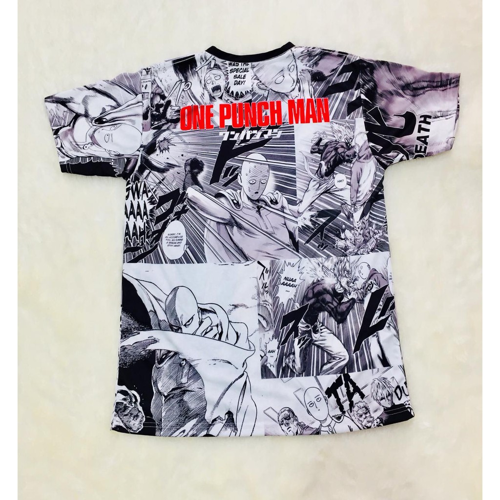 Kaos Saitama Fullprint One Punch Man Anime Manga Character Dryfit