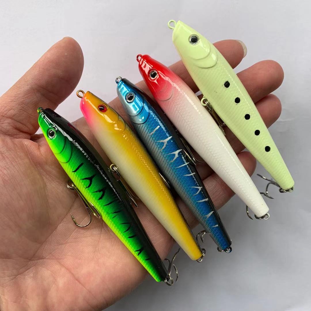 Shengyao 1Pcs New Luminous Pencil Umpan Pancing Lifelike Flying Bird Fishing Lure Ikan 9cm 9g Swimbait Bass Floating Wobbler Bait Kail Memancing Tackle