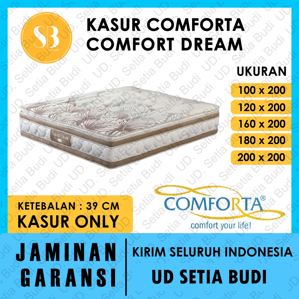 Kasur Comforta Springbed Comfort Dream 200x200 180x200 160x200 120x200 100x200