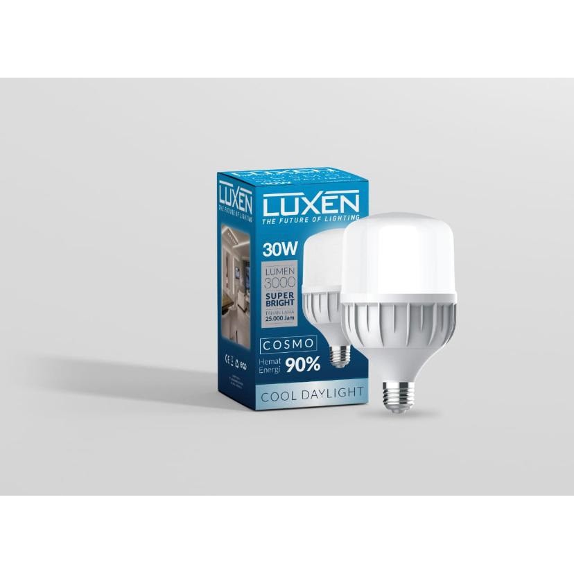 LUXEN Lampu LED BULB 30 Watt / 30w Putih / Kuning