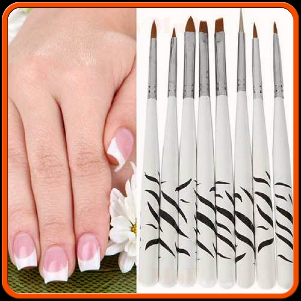 Brush Kutek Kuku Zebra Nail Art 8 PCS