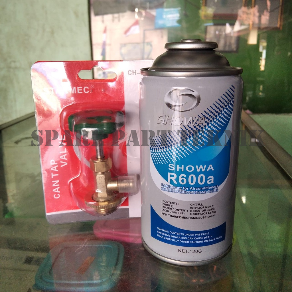 Paket Pengisian Freon Kulkas R600a Showa dan Can Tap 339