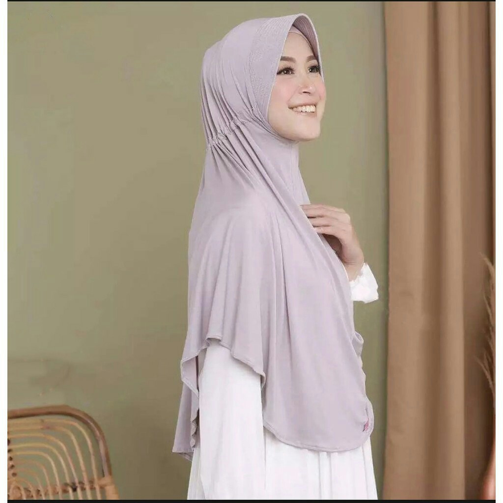 Hijab Serut Polos Jumbo