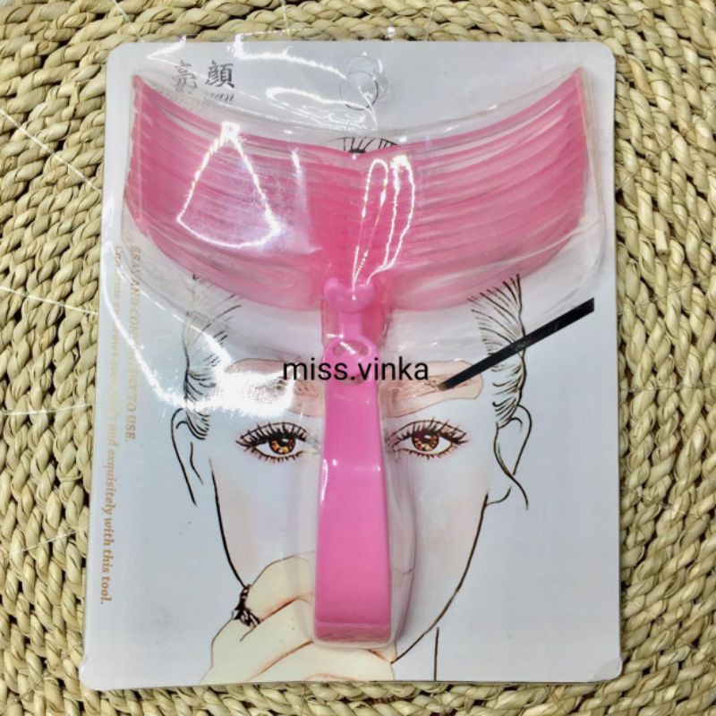 ❤Miss.Vinka❤ Cetakan Alis Gagang Praktis isi 8 model alis / Eyebrow Template