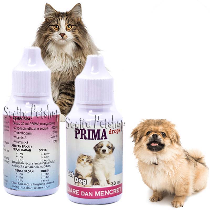 OBAT KUCING ANJING DIARE MENCRET SAKIT PENCERNAAN DISTEMPER PRIMA DROP CAT DOG