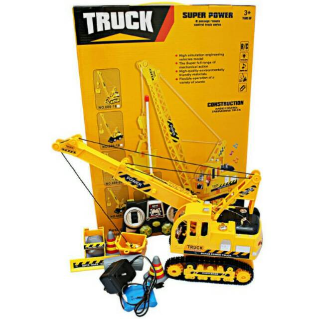 Mainan mobil rc tower crane