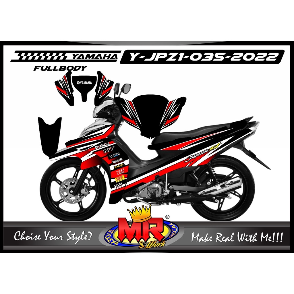 Stiker Decal Variasi Custom Stiker Motor Yamaha Jupiter Z1 FullBody