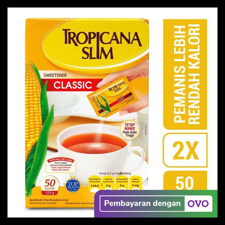 

TWIN PACK: TROPICANA SLIM SWEETENER CLASSIC (50 SACHET) KODE 648