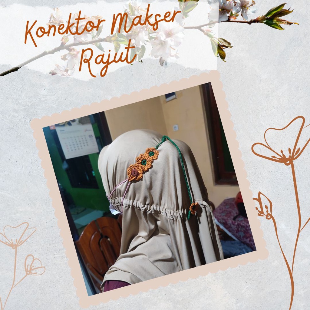 AKSESORIES WANITA KONEKTOR MASKER RAJUT CANTIK MURAH