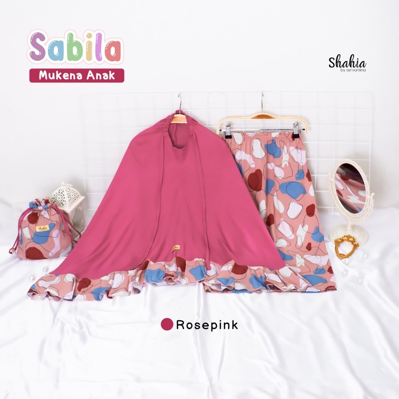 SHAHIA - Mukena Anak Sabila Prayer Set-Sabila Rosepink