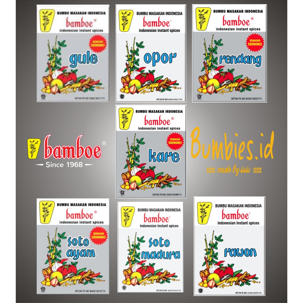 Bumbu Bamboe Mini / Ekonomis 7 Varian Rasa | Bumbu Dapur | Bumbu Instan | Bumbu Masak