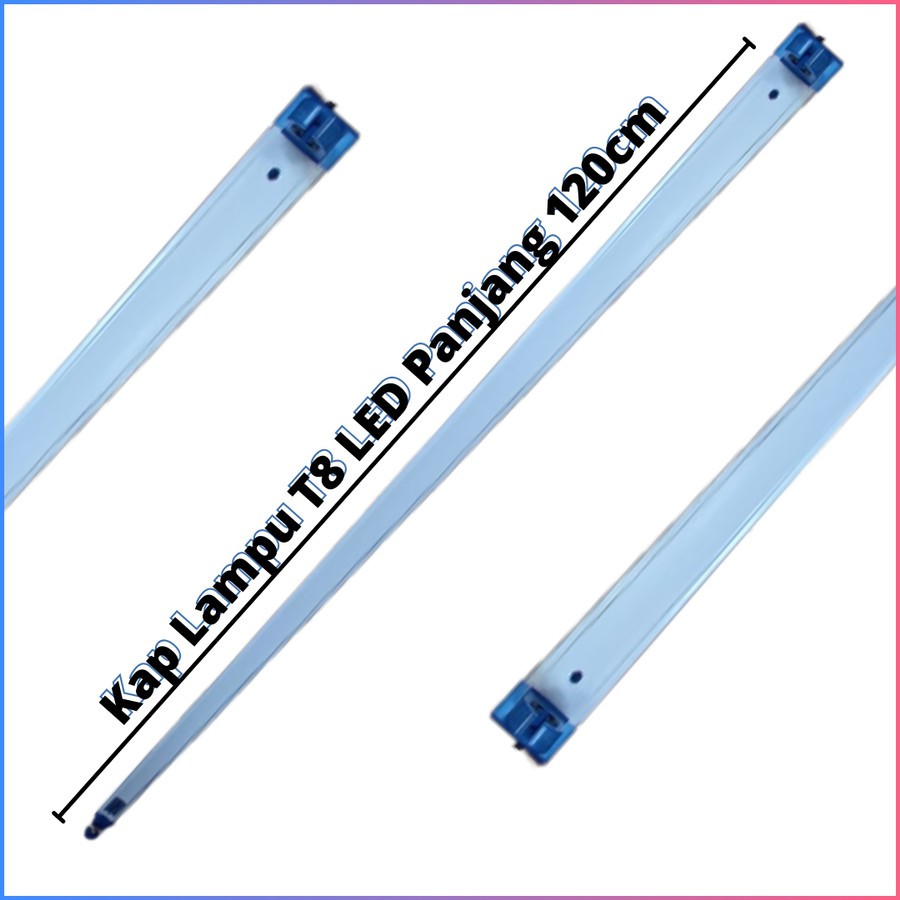 KAP LAMPU TL 120cm KAP LAMPU T8 120cm RUMAH TL LED HOUSING 120cm PUTIH KAP LAMPU