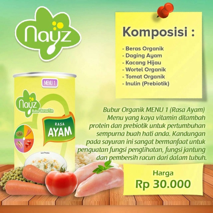 Ibu & Bayi - NAYZ Bubur Bayi Organik   Nayz Bubur Tim Organik   Nayz Bubur Kaleng   Ayam Filet