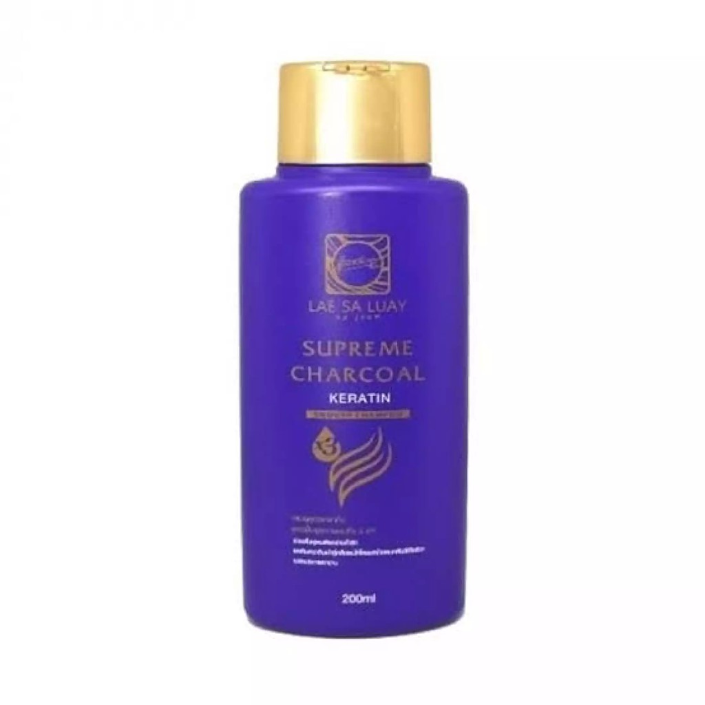 LAE SA LUAY Shampoo Supreme Charcoal Smooth - Shampo &amp; Keratin - Masker / Perawatan Rambut BPOM