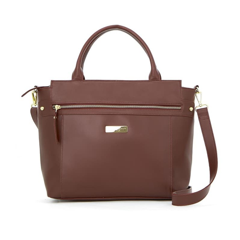 TAS SELEMPANG WANITA SOPHIE MARTIN COKLAT KULIT BESAR VAINA T4398B7  A