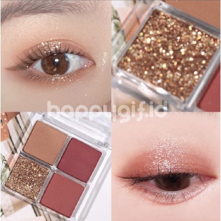 LAMEILA 4 Color Avocado Eyeshadow Disk Matte Shimmer Fruit Makaron Palette LA002 3049