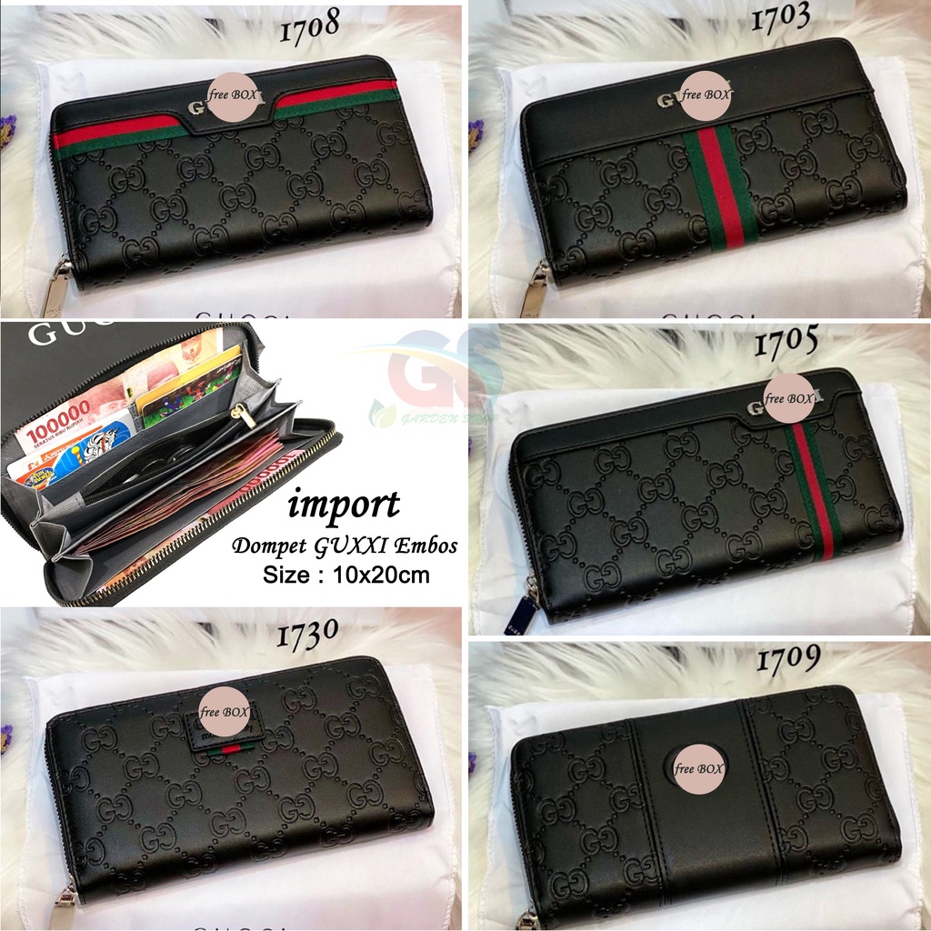 Dompet Guxxi Embos READY WARNA BLACK ONLY UK 20X10 Keren