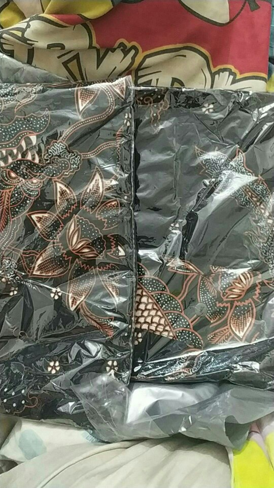 Kemeja Batik Pria Lengan Panjang Size M L Xl Xxl  Bswart Batik Hrb026 Kenongo Hem Panjang Padi