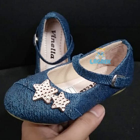 Sepatu Anak Perempuan Usia 1 2 6 Tahun BIRU Size 22 - 35 - Sepatu Pesta Anak Perempuan Casual