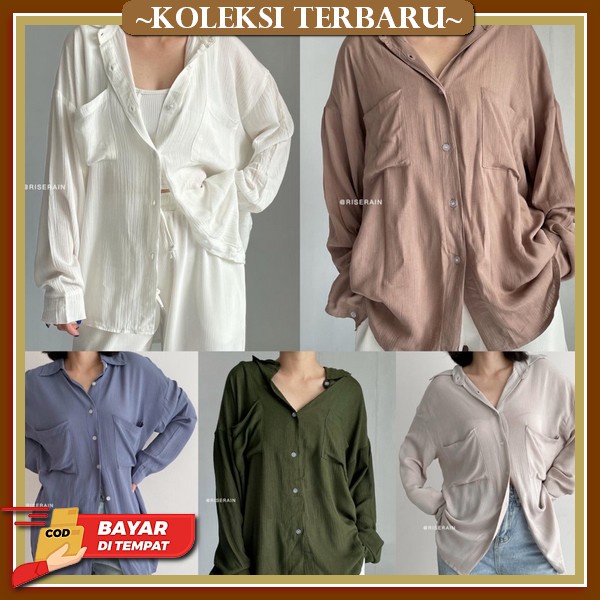 Lumina Basic Shirt Kemeja Wanita Kantoran Kemeja Wanita Polos/ Kemeja Wanita/ Kemeja Wanita Import/ 
