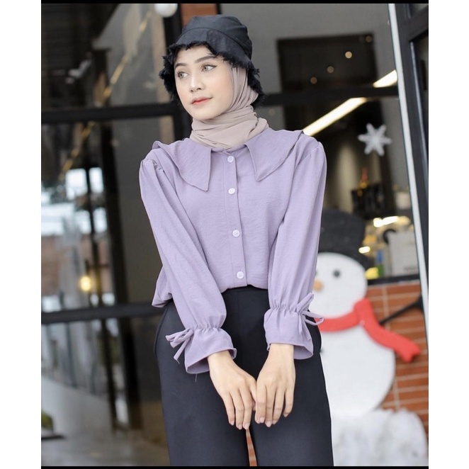 (RPA) BLOUSE LALA KEMEJA ATASAN WANITA CRINKLE AIRFLOW