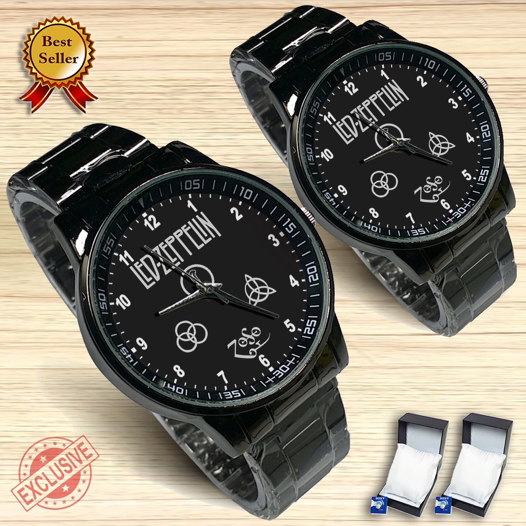 {Exclusive} Jam Tangan Couple LED ZEPPELIN - 1 (Satuan/Seapasang)