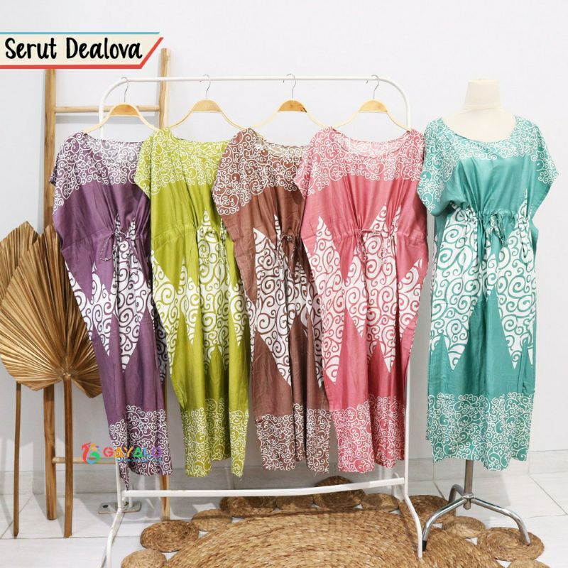 Daster/Baju Tidur Dress Serut Dealova Katun