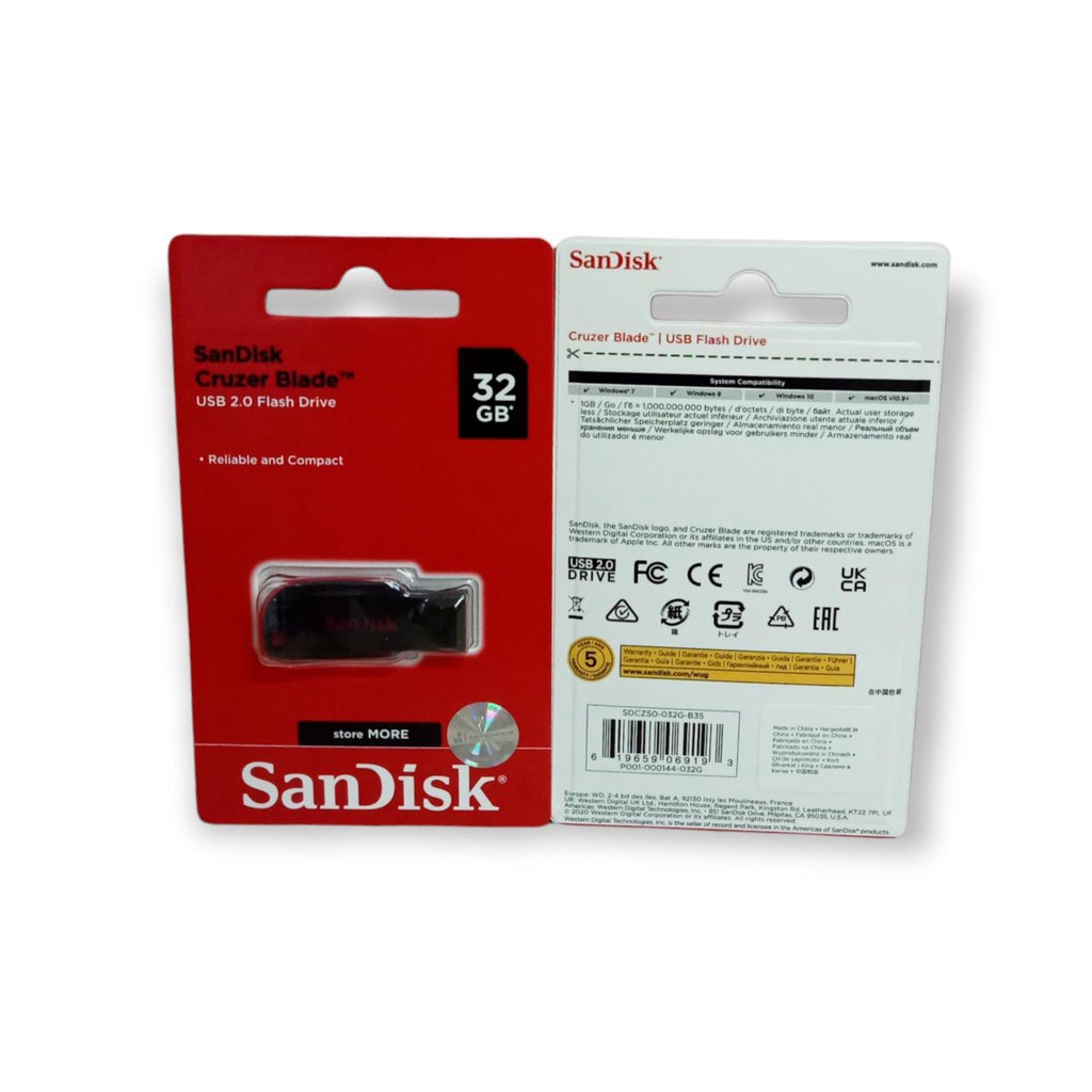 FLASHDISK SANDISK CRUZER BLADE 32GB GARANSI RESMI ORIGINAL