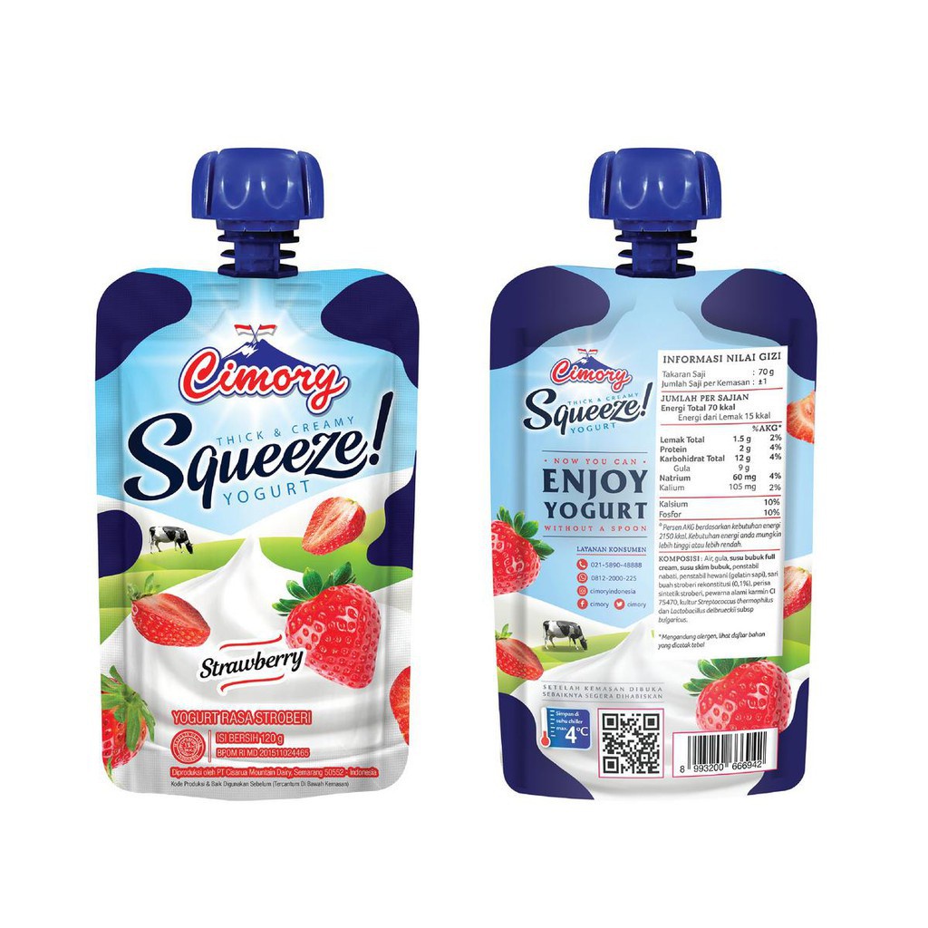 Cimory Yogurt Squeeze 120 Ml Strawberry