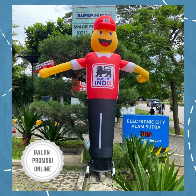 Balon Sky Dancer | Balon Joget 18inch | Balon Toko Cat Wawawa | Balon Wawawa 3m