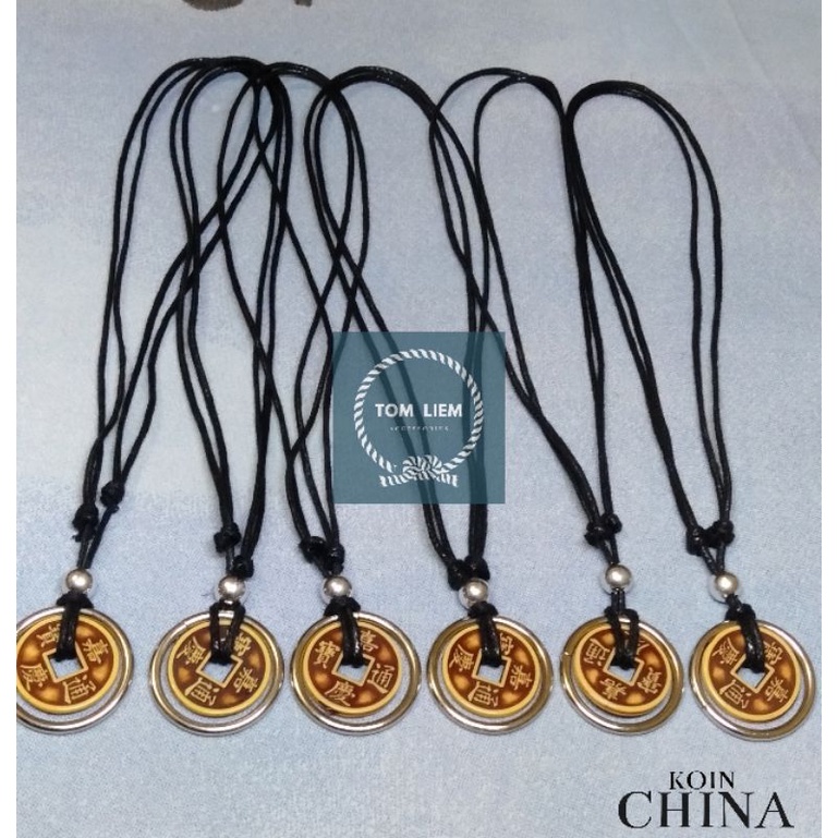 Kalung Koin Cina / Kalung Tali Bandul Koin