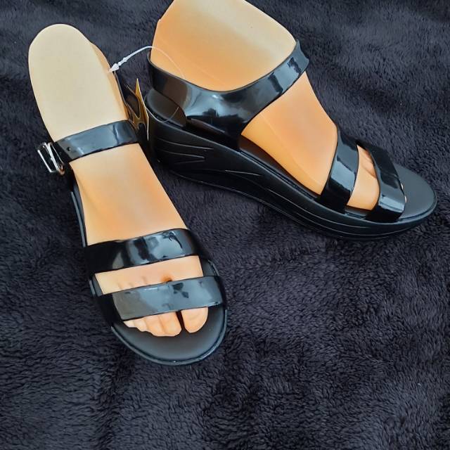 sepatu jelly wedges tali IMPORT MEREK BARABARA