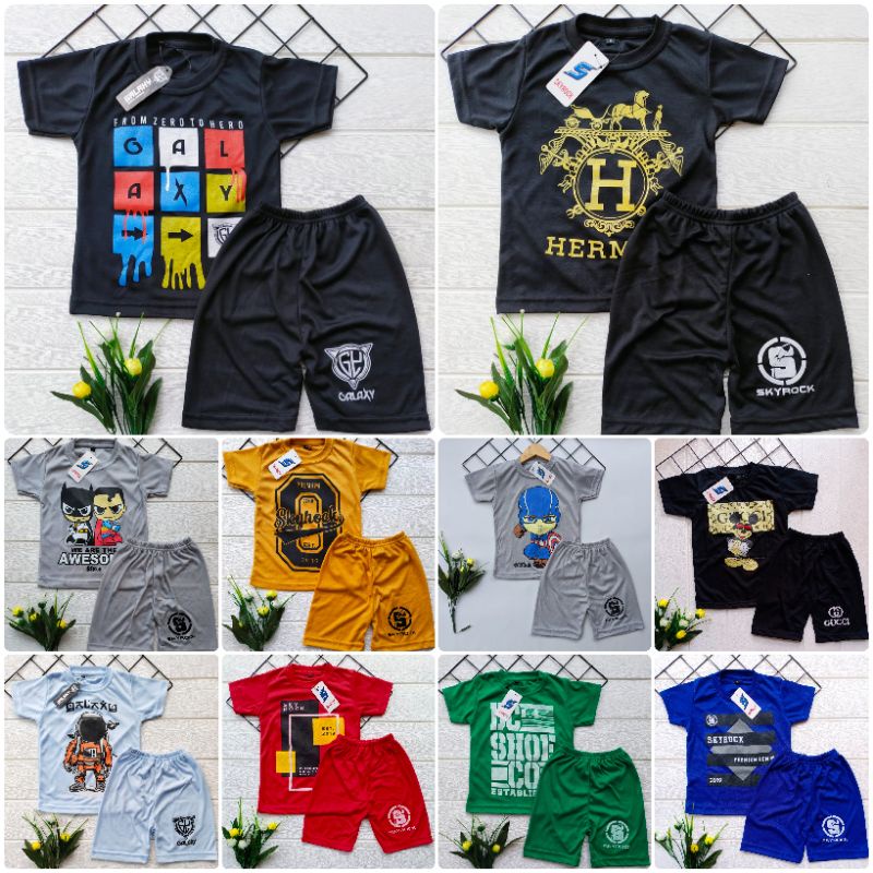 Kaos distro anak setelan baju anak